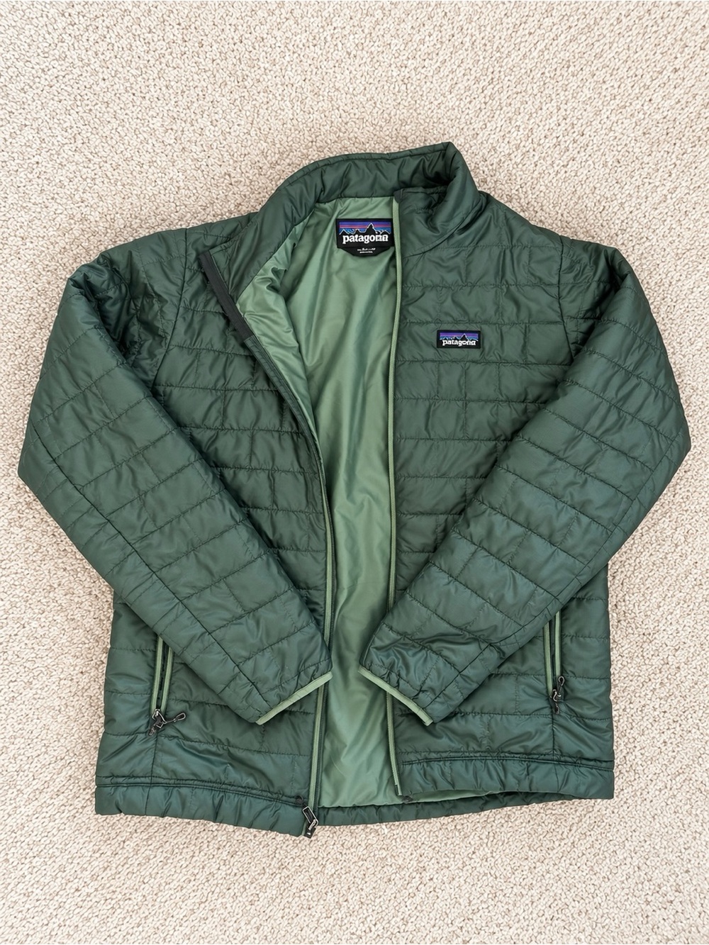 Patagonia Quilted Puffer Jacket in Forest Green